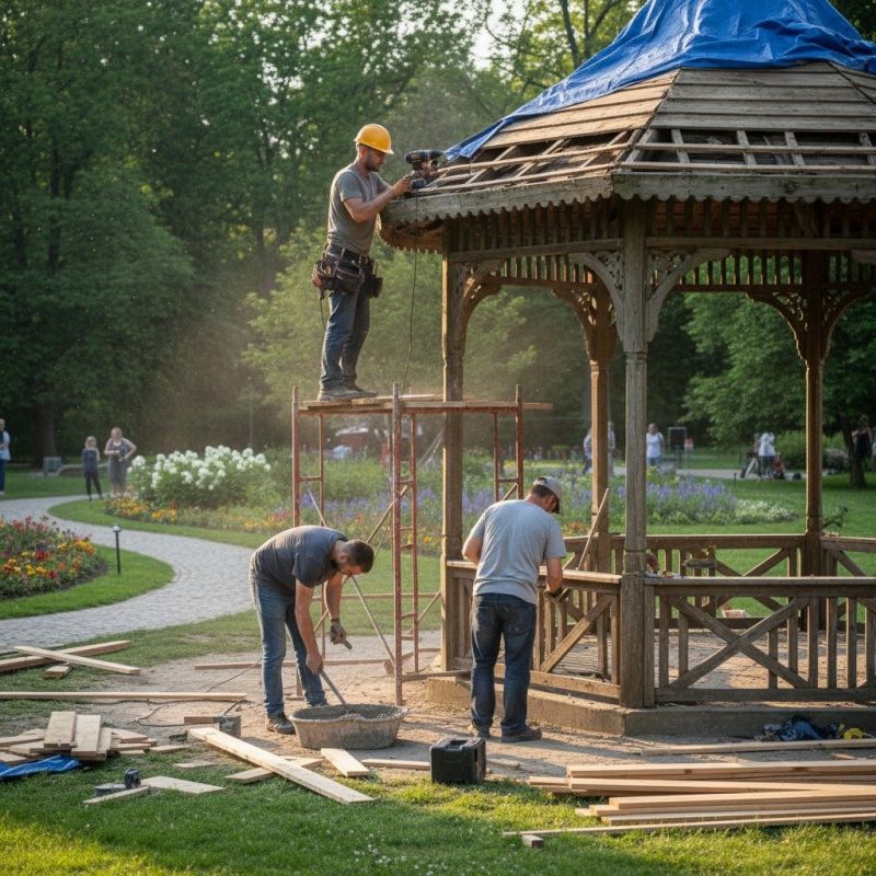Local Enclosed Gazebo Installation pros at work